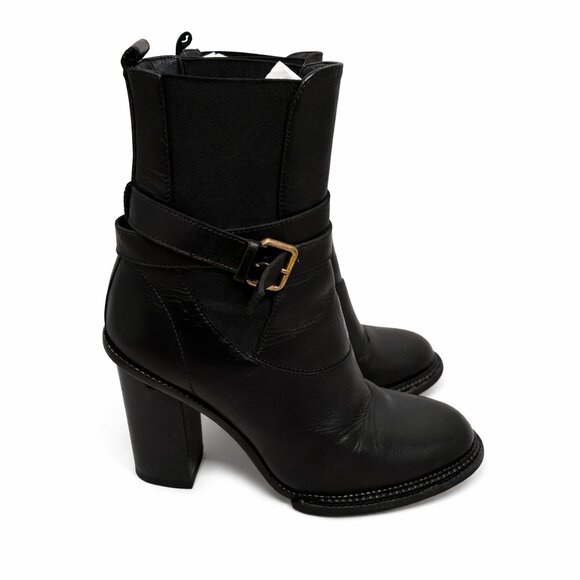 Shoes - Derek Lam Black Leather Chelsea Booties – EU 39 – Block Heel Ankle Boots – Made